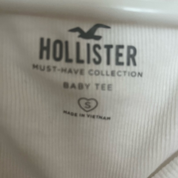 Hollister White Button Up Short Sleeve Shirt Size S - Picture 3 of 3